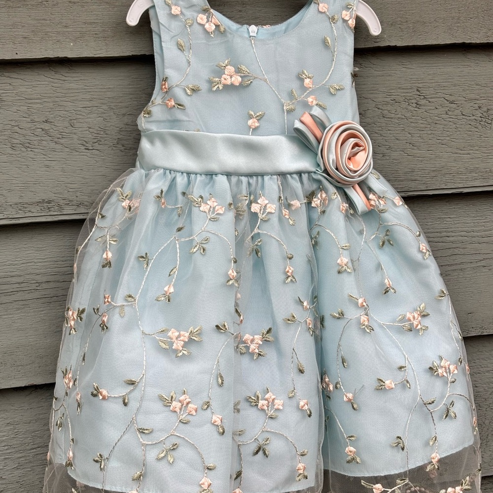 Jayne Copeland Blue Floral Kids Dress